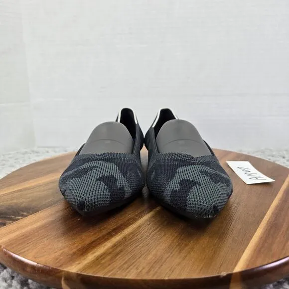 Rothy's Retired The Point Dark Camo Gray Casual Lifestyle Daily Flats Womens 6.5