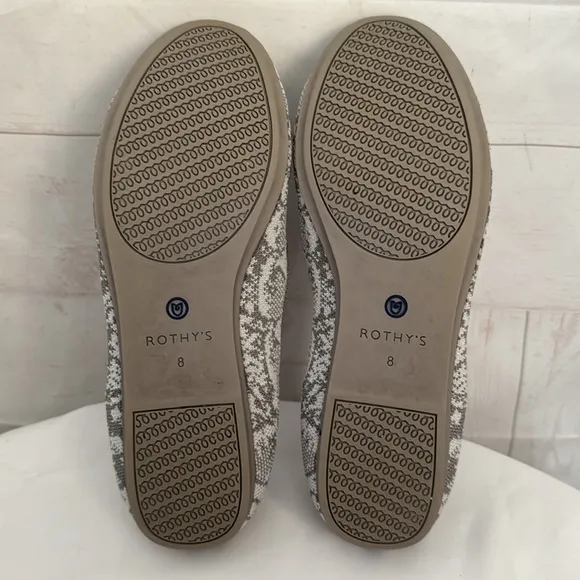 Rothy’s Size 8 Python Print Almond Toe Loafers
