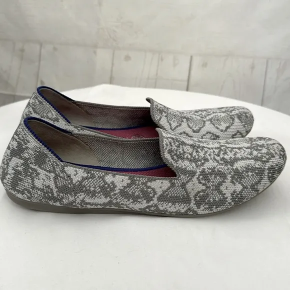 Rothy’s Size 8 Python Print Almond Toe Loafers