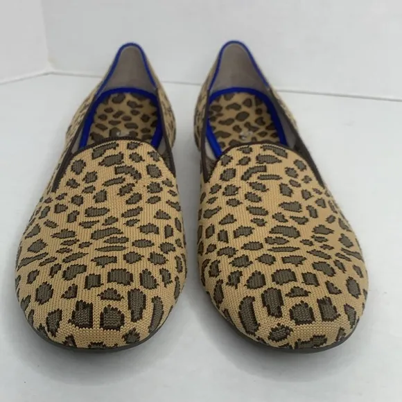 Rothy’s spotted leopard print round toe flat loafers