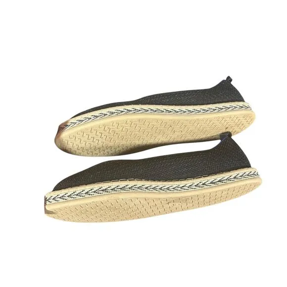 Rothy’s The Espadrille Black Flats Size 12.5 Sustainable Slip-On ShoesComfort