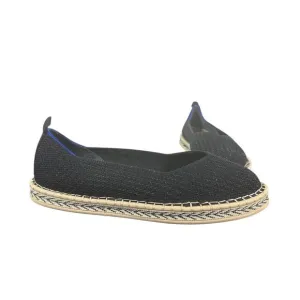 Rothy’s The Espadrille Black Flats Size 12.5 Sustainable Slip-On ShoesComfort