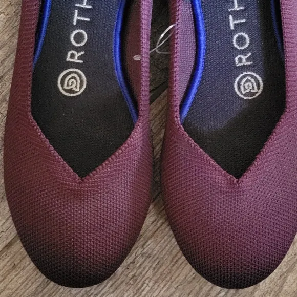 Rothy's The Flat Ballet Flats Shoes Slip On Plum Purple Sustainable Eco Friendly