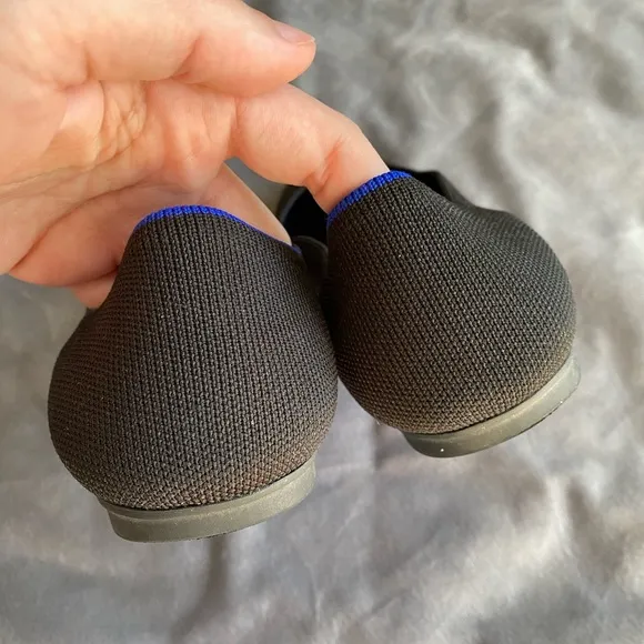 Rothy's “The Flat” Black Round Toe Knit Flats