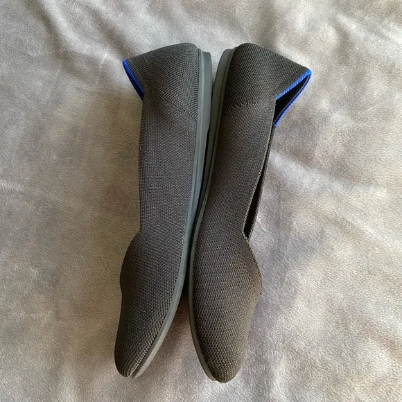 Rothy's “The Flat” Black Round Toe Knit Flats