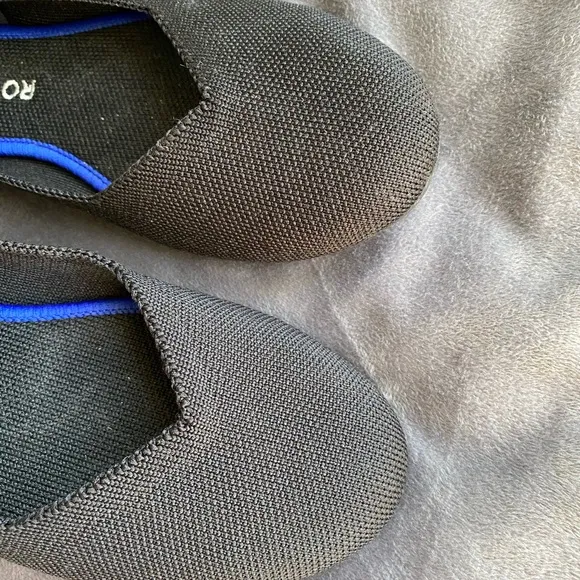 Rothy's “The Flat” Black Round Toe Knit Flats