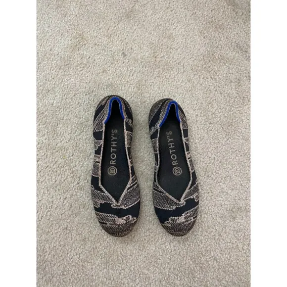 Rothy’s The Flat Golden Shimmer Slip On ballet flats size 5