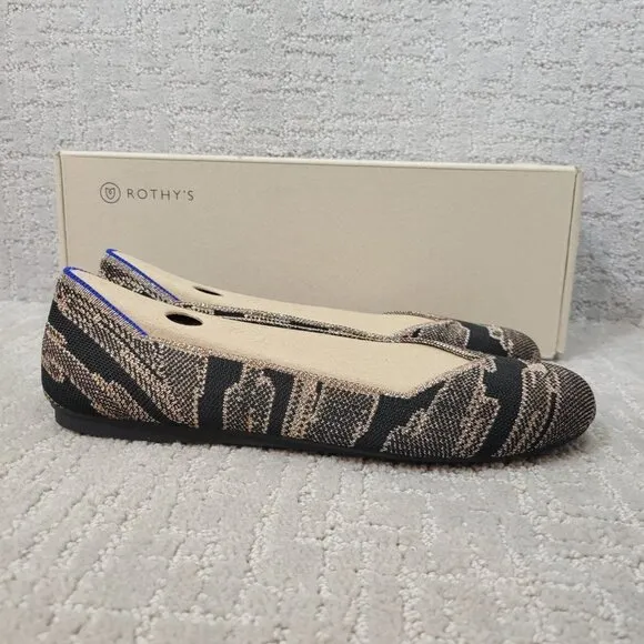Rothy’s The Flat Golden Shimmer Slip On Flats Women's Size 9.5