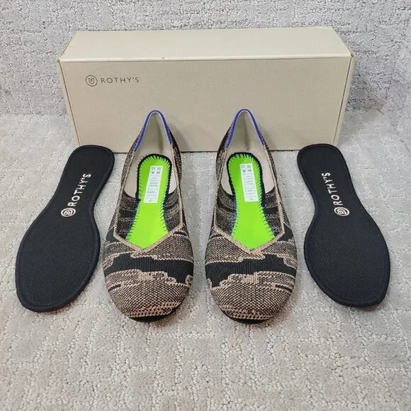Rothy’s The Flat Golden Shimmer Slip On Flats Women's Size 9.5