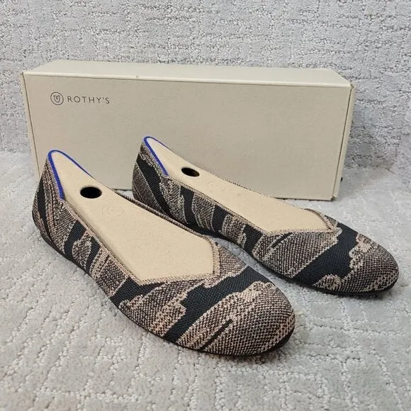 Rothy’s The Flat Golden Shimmer Slip On Flats Women's Size 9.5