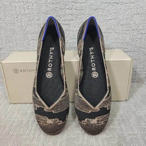 Rothy’s The Flat Golden Shimmer Slip On Flats Women's Size 9.5