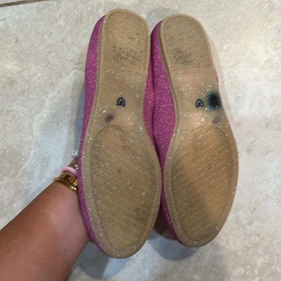 Rothy's The Flat In Bloom Metallic Purple Ballet Shoe 10 slip on flats
