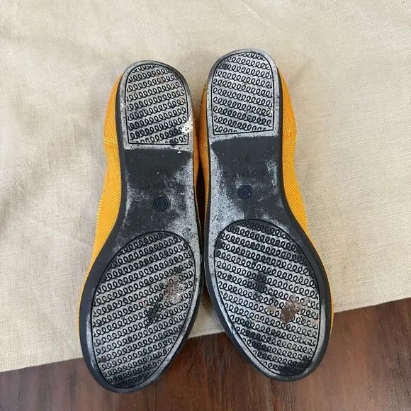 ROTHY'S The Flat in Lemon Drop Ballet Flats Round Toe Slip On RETIRED