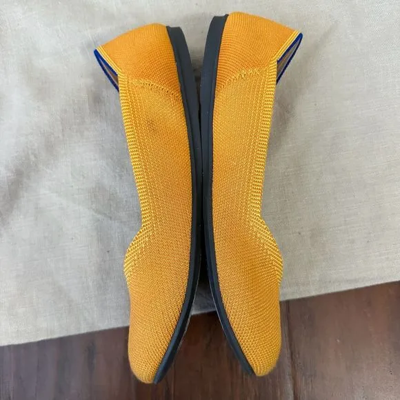 ROTHY'S The Flat in Lemon Drop Ballet Flats Round Toe Slip On RETIRED