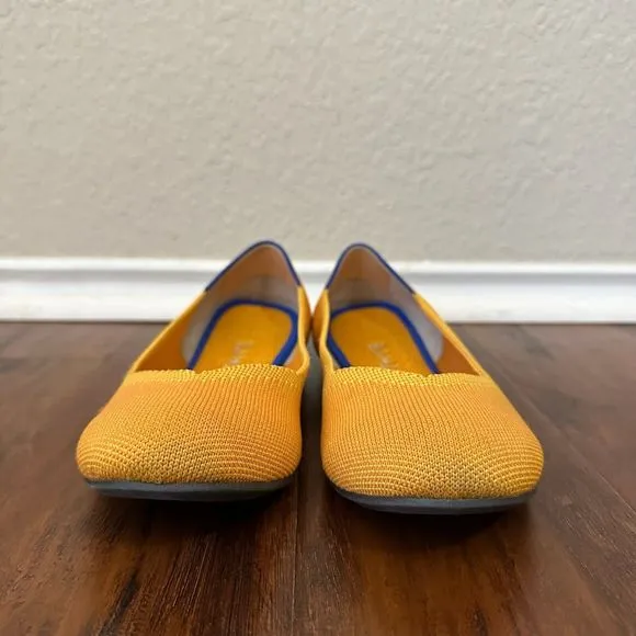 ROTHY'S The Flat in Lemon Drop Ballet Flats Round Toe Slip On RETIRED