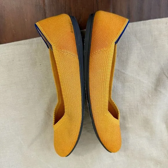 ROTHY'S The Flat in Lemon Drop Ballet Flats Round Toe Slip On RETIRED