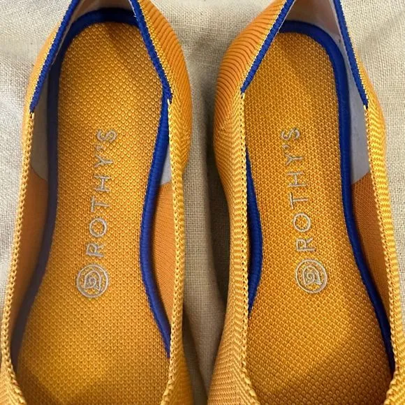 ROTHY'S The Flat in Lemon Drop Ballet Flats Round Toe Slip On RETIRED