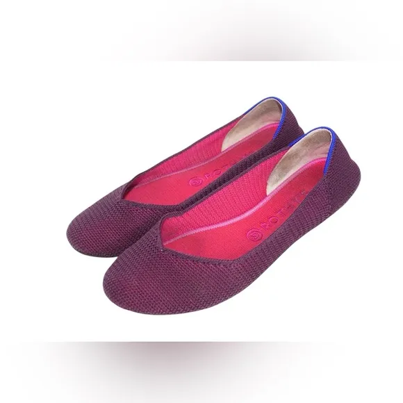 Rothy's The Flat in Retired Berry Lattice Color, Size 9.5