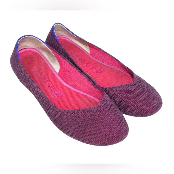 Rothy's The Flat in Retired Berry Lattice Color, Size 9.5