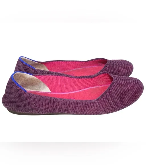 Rothy's The Flat in Retired Berry Lattice Color, Size 9.5