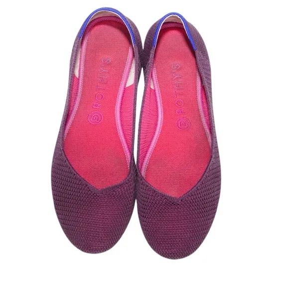 Rothy's The Flat in Retired Berry Lattice Color, Size 9.5