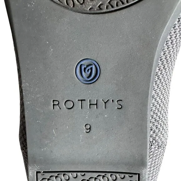 ROTHYS The Flat Pebble Knit Rounded Toe Ballet Flats Slip On Shoes
