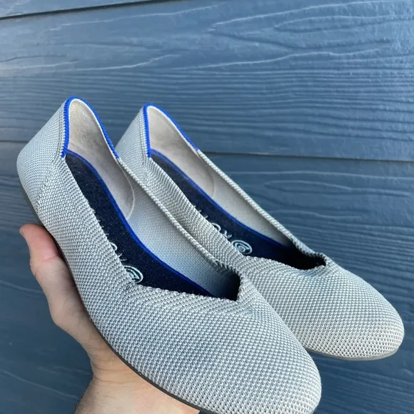 Rothy’s The Flat Slip On Flats Gray Sz 6.5 US
