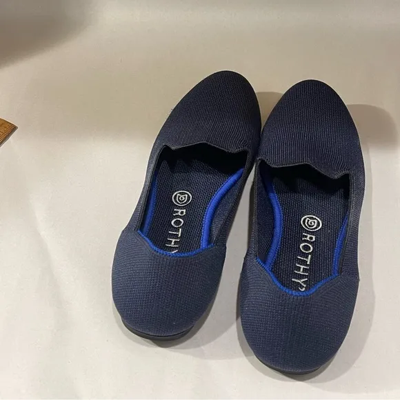 Rothy's The Flat Slip On Flats | Navy Blue | Women's 9