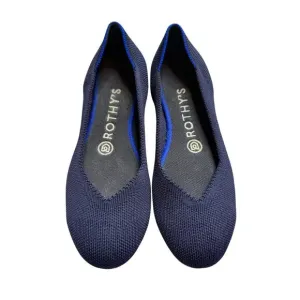 Rothy’s The Flat Slip On Shoes Maritime Navy Blue Woman's 6 Round Toe Minimalis