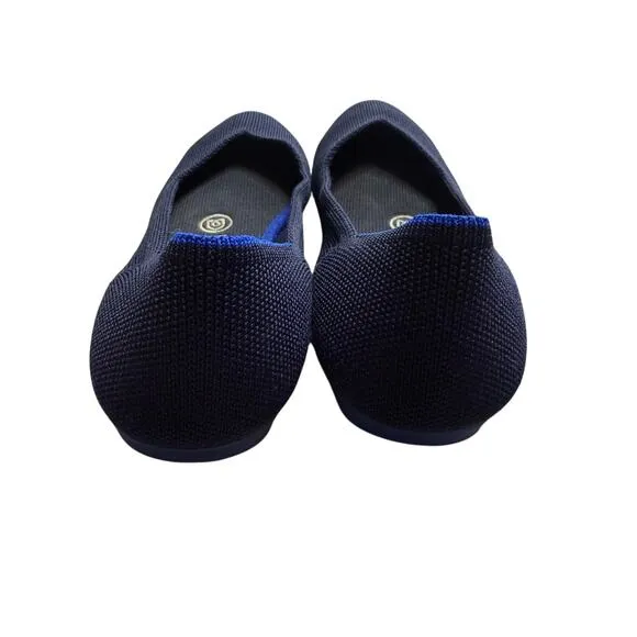 Rothy’s The Flat Slip On Shoes Maritime Navy Blue Woman's 6 Round Toe Minimalis
