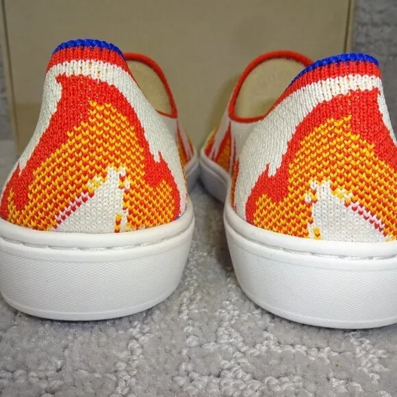 Rothy's The Kids Sneaker Flames Slip On Flats Shoes Kids Size 10-13-1-2