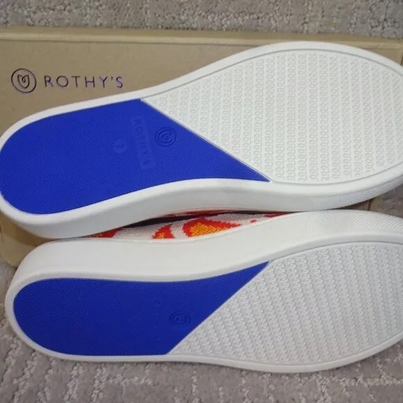 Rothy's The Kids Sneaker Flames Slip On Flats Shoes Kids Size 10-13-1-2