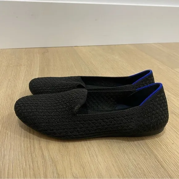 Rothy’s The Loafer Black Honeycomb Slip On Flats