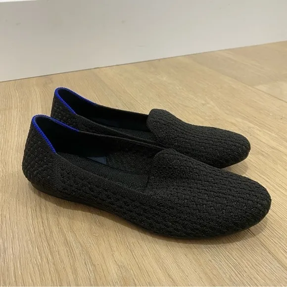 Rothy’s The Loafer Black Honeycomb Slip On Flats