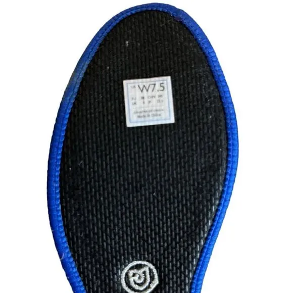 Rothy's The Loafer Classic Navy Knit Fabric Slip On Flats Women’s 7.7