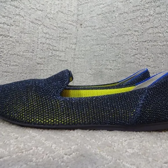 Rothy's The Loafer Women's Size 9 US Metallic Lattice Stitch Slip On Flats Shoe