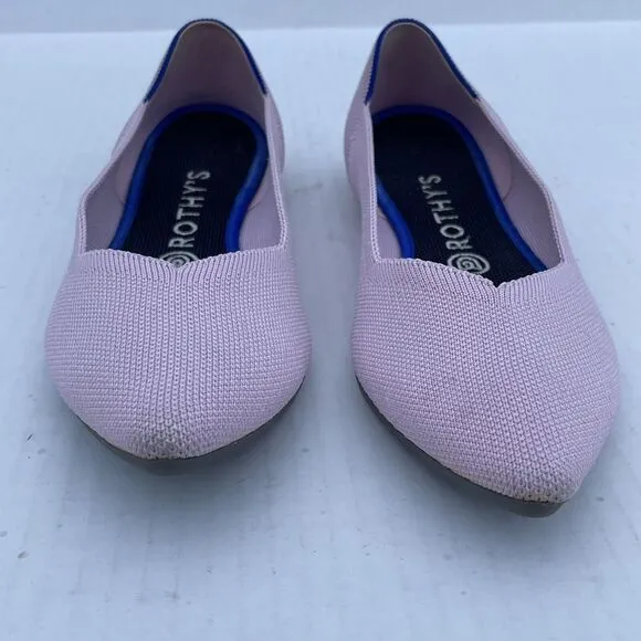 Rothy’s The Point Ballet Flats Slip On Knitted Comfort Shoes Size 10 Pink