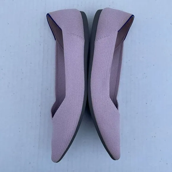 Rothy’s The Point Ballet Flats Slip On Knitted Comfort Shoes Size 10 Pink