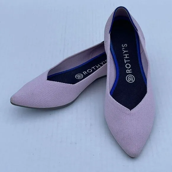 Rothy’s The Point Ballet Flats Slip On Knitted Comfort Shoes Size 10 Pink