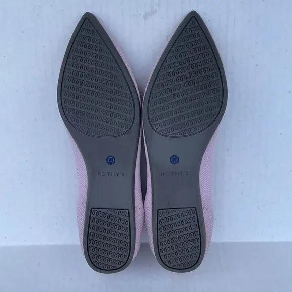Rothy’s The Point Ballet Flats Slip On Knitted Comfort Shoes Size 10 Pink