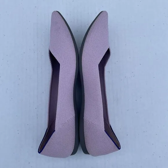 Rothy’s The Point Ballet Flats Slip On Knitted Comfort Shoes Size 10 Pink