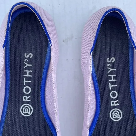 Rothy’s The Point Ballet Flats Slip On Knitted Comfort Shoes Size 10 Pink