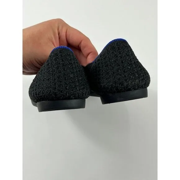 Rothy's The Point Black Honeycomb Knit Flats *NO SIZE NO INSOLES* Size 5.5 READ