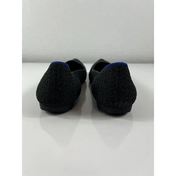 Rothy's The Point Black Honeycomb Knit Flats *NO SIZE NO INSOLES* Size 5.5 READ