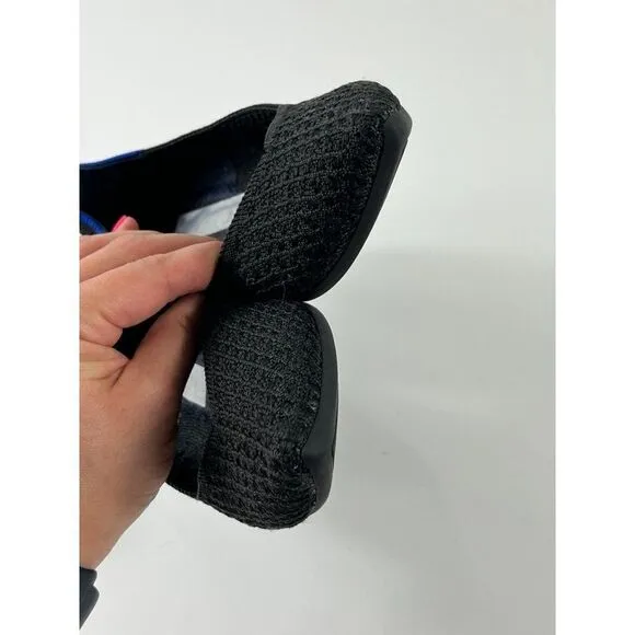 Rothy's The Point Black Honeycomb Knit Flats *NO SIZE NO INSOLES* Size 5.5 READ
