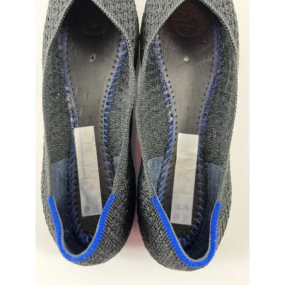 Rothy's The Point Black Honeycomb Knit Flats *NO SIZE NO INSOLES* Size 5.5 READ