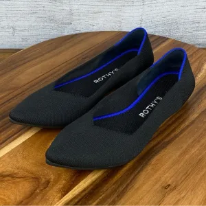 Rothy’s The Point Black Solid Slip On Flats Women’s Shoe Size 7