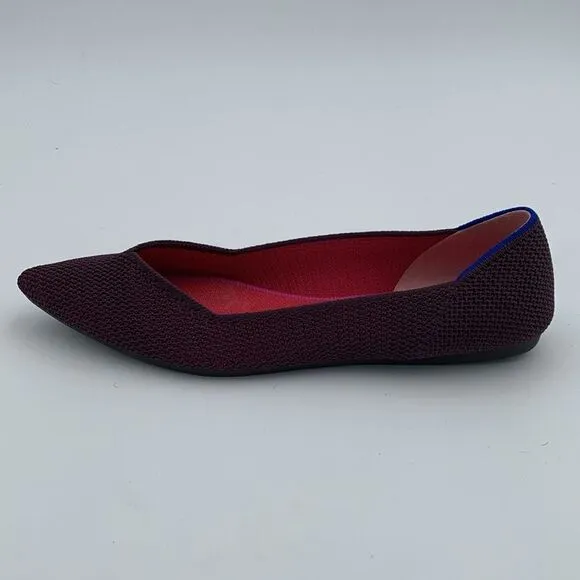 Rothy’s The Point in berry plumb purple lattice excellent used condition woman 9
