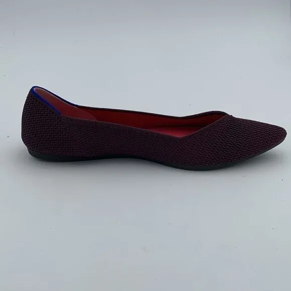 Rothy’s The Point in berry plumb purple lattice excellent used condition woman 9