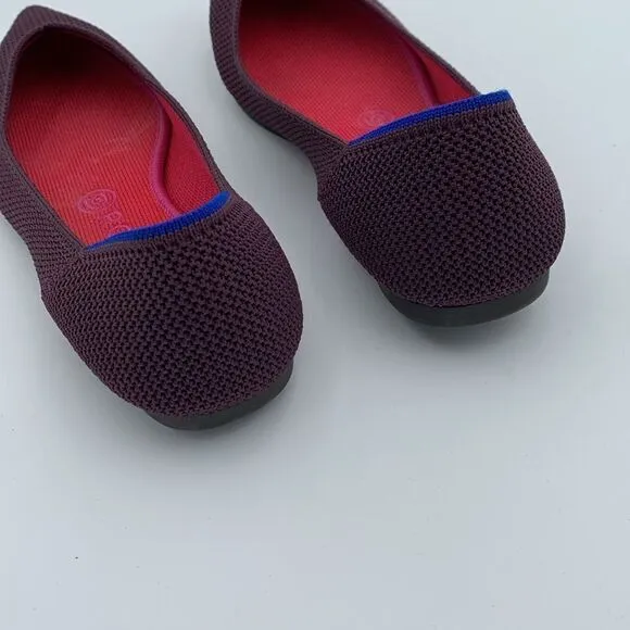 Rothy’s The Point in berry plumb purple lattice excellent used condition woman 9